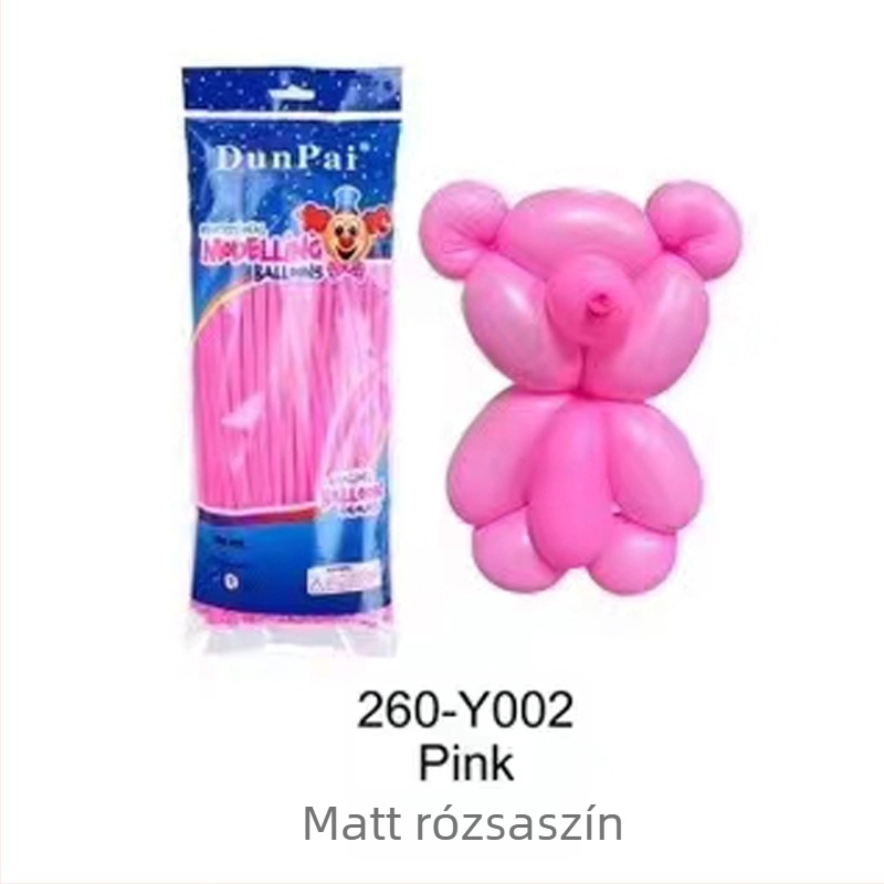Latex léggömb, Magic Balloon típus, mágikus szalag formájú, 1,8 g tömeg, alkalmas születésnapokra, kempingezésre, Qixi és Gyermeknap