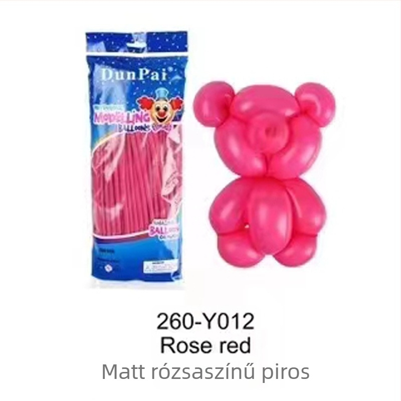 Latex léggömb, Magic Balloon típus, mágikus szalag formájú, 1,8 g tömeg, alkalmas születésnapokra, kempingezésre, Qixi és Gyermeknap