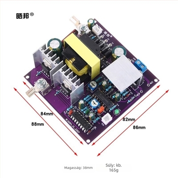 DC-AC inverter főlap magas teljesítményhez – Sun Bang, méretek 88×86×38 mm, tömeg 165 g, tápellátás: kapcsolóüzemű