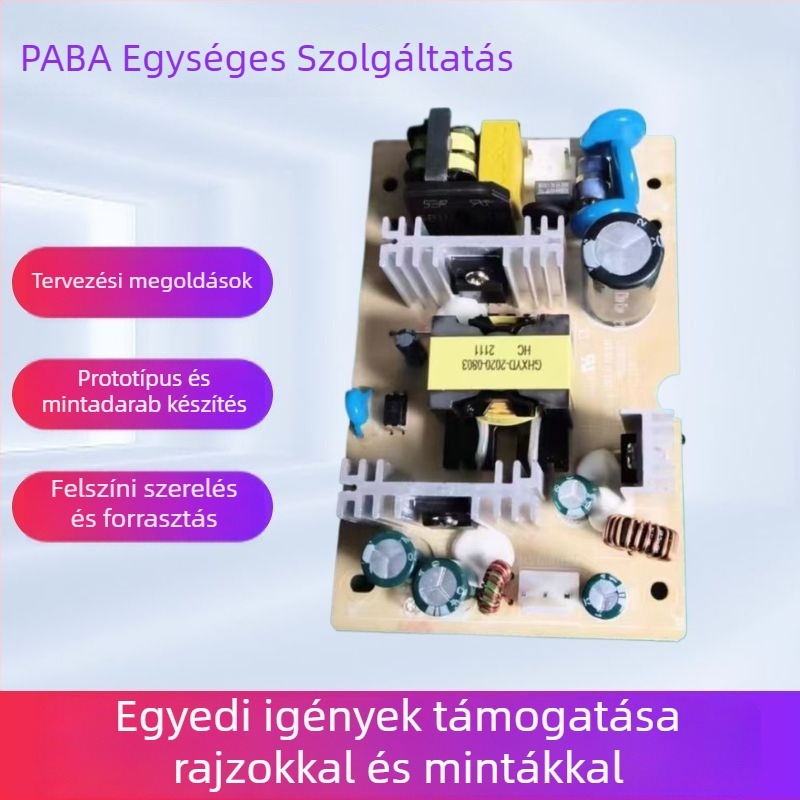 Kapcsolóüzemű tápegység panel (bemenet 12V/24V/36V; áram 4A/5A/6A/8A; üres PCB; OEM-kész)