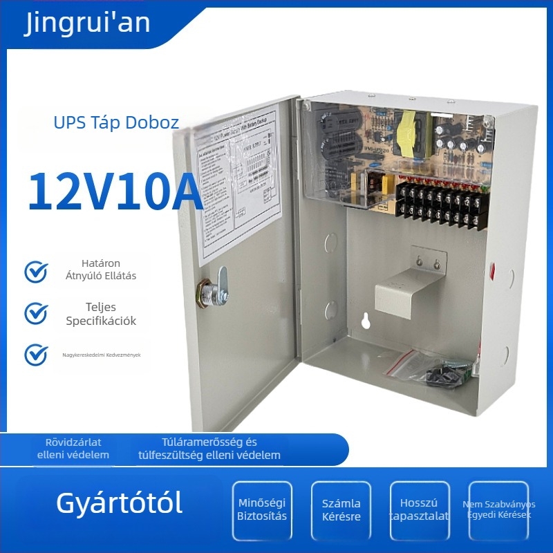 UPS tápegység doboza 12V DC kimenettel, PWM kapcsoló, 60–240W, bemeneti 100–240V, kétfázisú kialakítás
