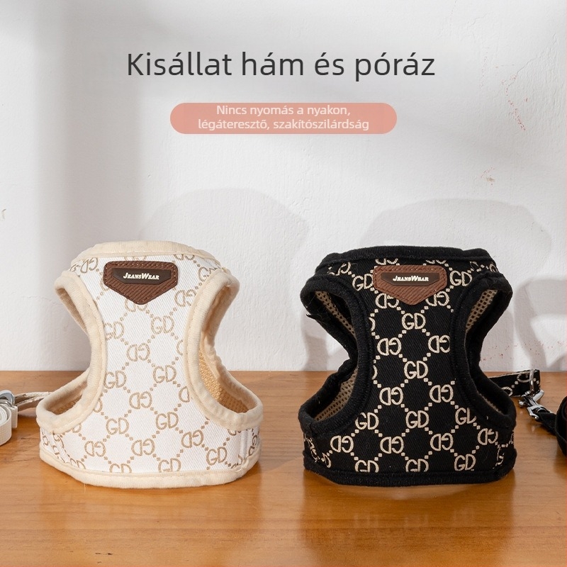 Mellkas-hát készlet kutyáknak és macskáknak – állítható hám és póráz