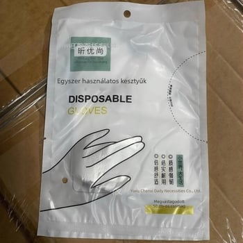 Chenxi egyszer használatos átlátszó műanyag kesztyűk, élelmiszer-minőségű, porálló, vastagság 0,05–0,1 mm