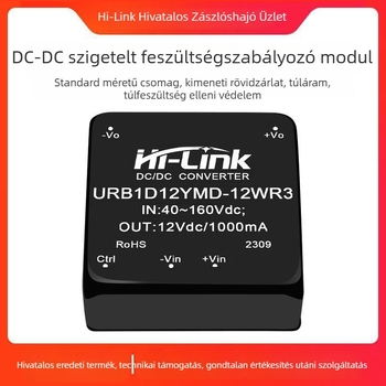 110V–12V DC izolált tápegység modul, URB1D12YMD-12WR3, szabályozott egyetlen kimenettel