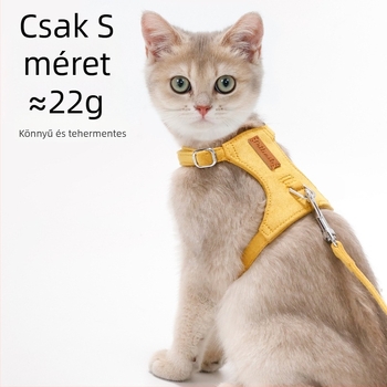 Macska póráz és hám anti-szökés dizájn, I-formájú kivitel kültéri sétákhoz