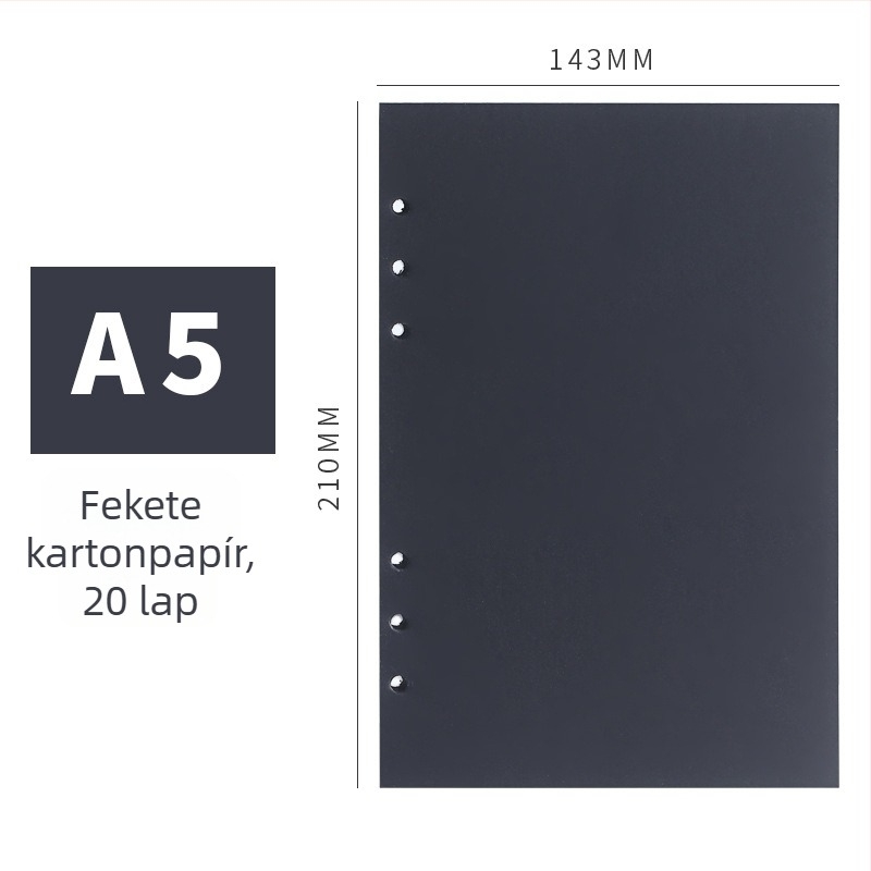 Mingjia HYJ-99 Kraftpapírból készült laza lapos füzet, 4 lyukas betétoldalak, 20 oldal, nyomtatott logó, testreszabható