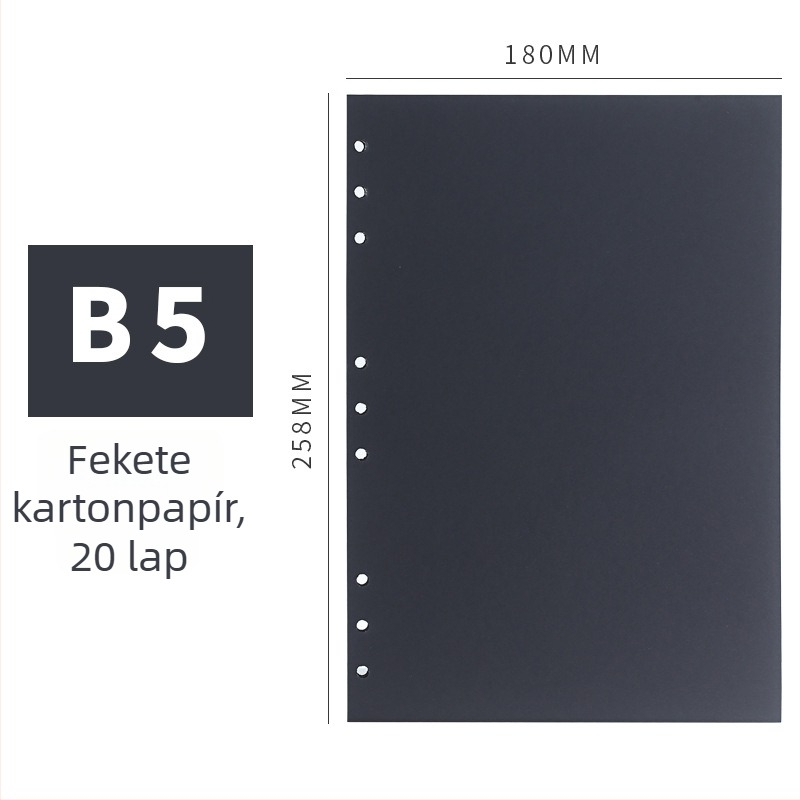 Mingjia HYJ-99 Kraftpapírból készült laza lapos füzet, 4 lyukas betétoldalak, 20 oldal, nyomtatott logó, testreszabható