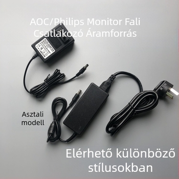Philips AOC LCD kijelző tápegység – bemenet 100-240 V, kimenet 9 V, 4 A, kapcsoló tápegység