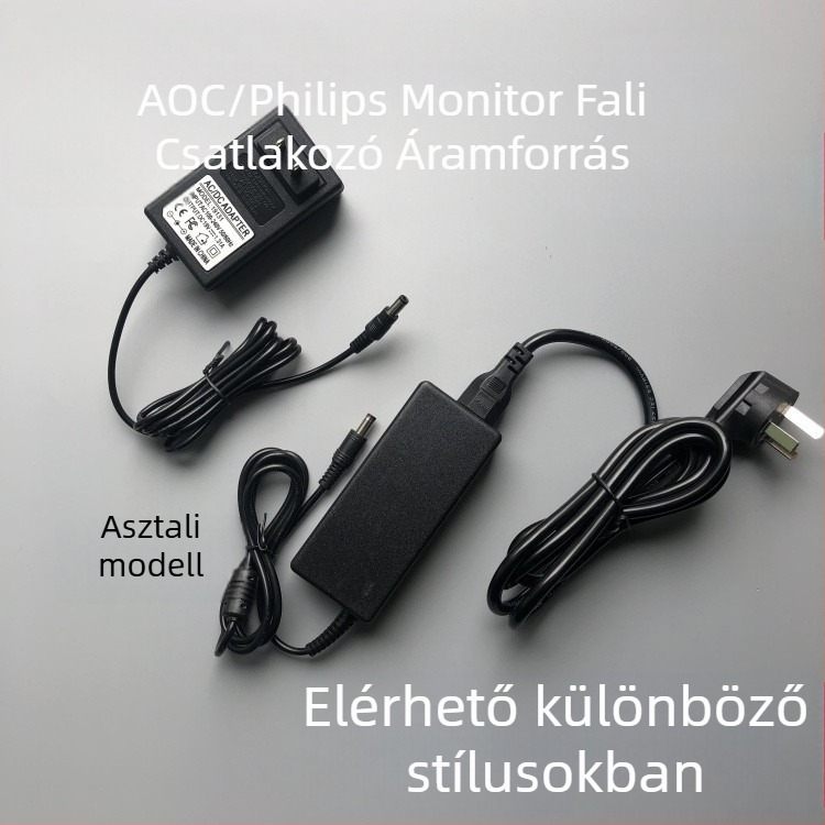 Philips AOC LCD kijelző tápegység – bemenet 100-240 V, kimenet 9 V, 4 A, kapcsoló tápegység