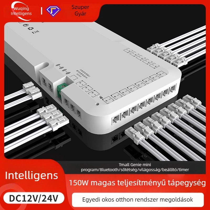 Intelligens vezérlésű LED világításhoz kapcsolódó tápegység, 12V, 36/60/100W, lépcsőmentes fényerő-szabályozás