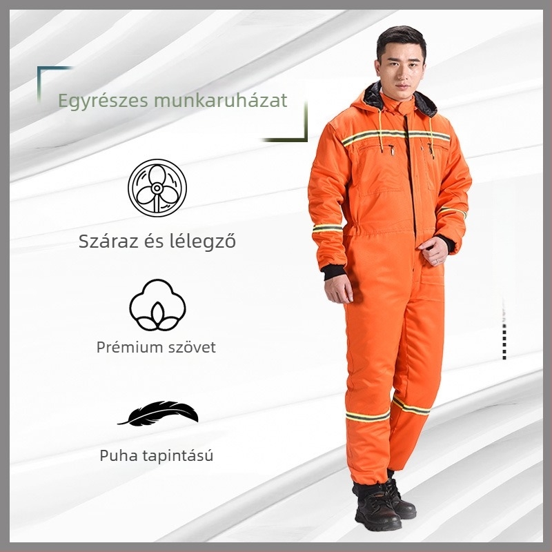 Férfi kamufláls overall, laza szabású, pamut-polyészter keverék anyagból, bélés poliészterrel; szennyeződés elleni védelem és dekontamináció; alkalmas hegesztésre, festésre, gépjavításra és állattenyésztésre.