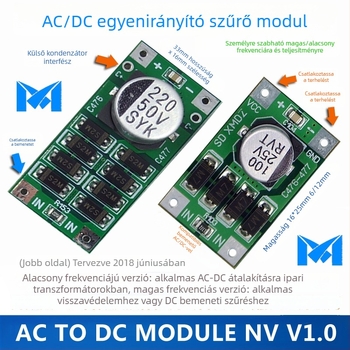 AC-DC egyenirányító-szűrő modul — kapcsolóüzemű tápegység, 0-9V/20V/30V, 1-3A
