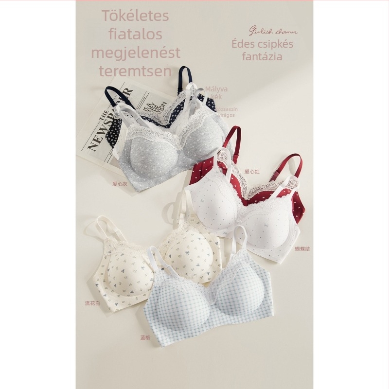Női fehérnemű készlet drót nélküli, 3/4 kosár, Nylon/Polyamide, bélés Nylon/Polyamide, Push-Up, lélegző