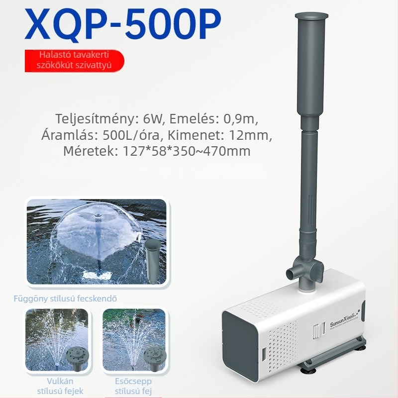 Jialu merülő szökőkúti szivattyú tavakhoz — vertikális, víz keringése és oxigénnel dúsítás