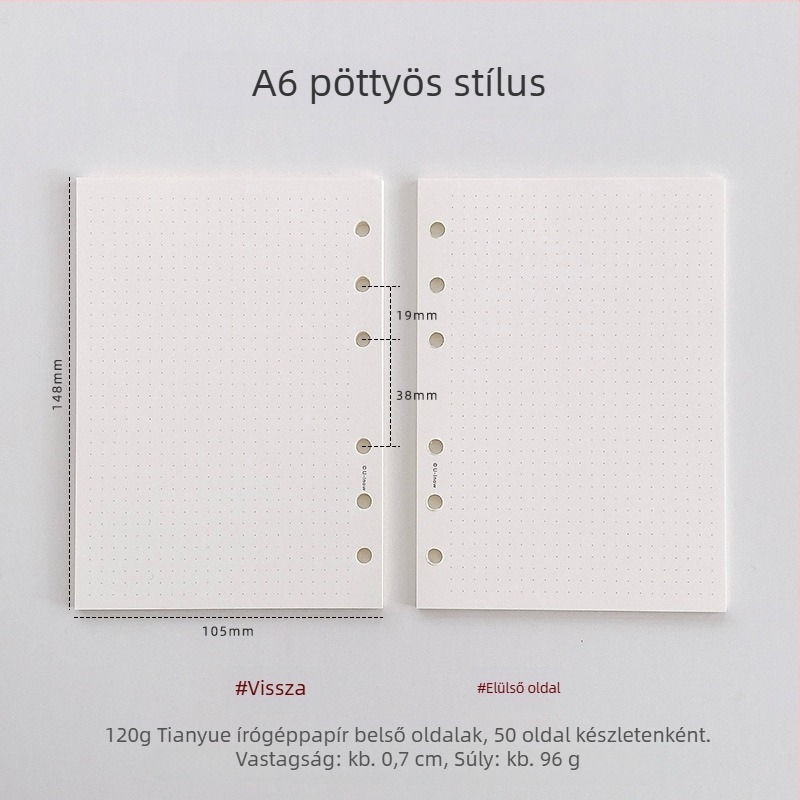 Oldható belső oldalakkal rendelkező naptár, 120 g TianYue papír, rácsos és üres oldalak