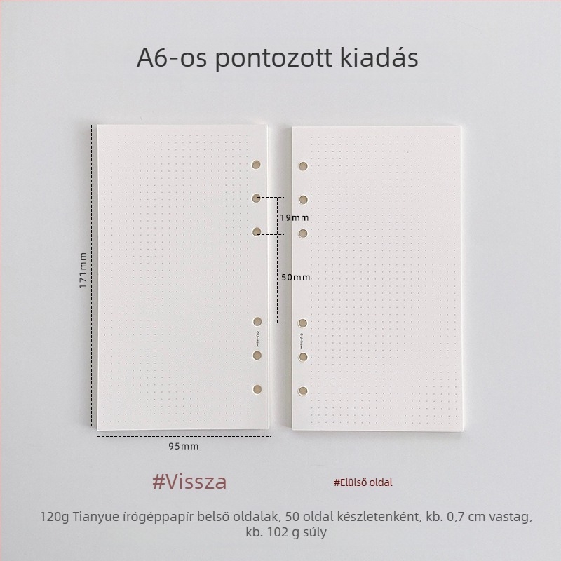 Oldható belső oldalakkal rendelkező naptár, 120 g TianYue papír, rácsos és üres oldalak