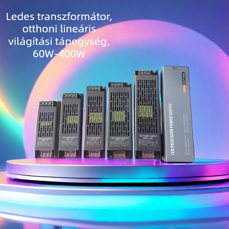 PWM-vezérelt AC/DC kapcsolóáramellátó LED-szalagokhoz és feliratokhoz, 12/24V, 300W, IP20, beltéri használat