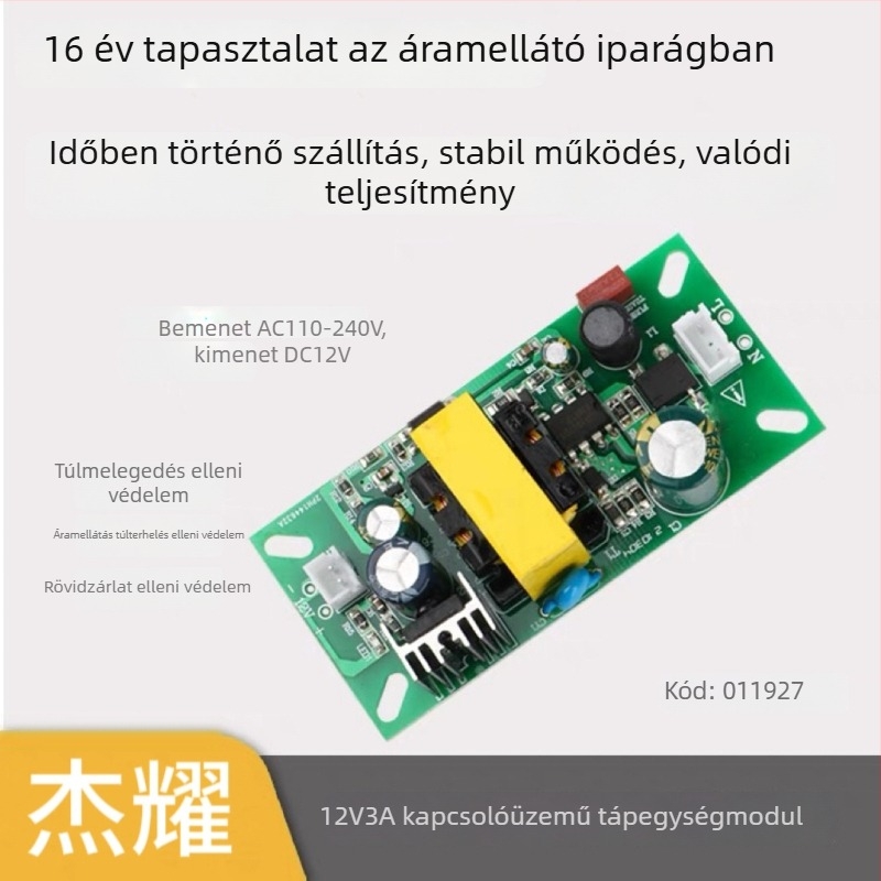 PWM-vezérlésű AC/DC kapcsolóüzemű tápegység, kimenet 24V 1A, bemenet 100-240V