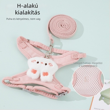 Macska hám sétához, poliészter, I-alakú kivitel, állítható, Hawoo/haowo