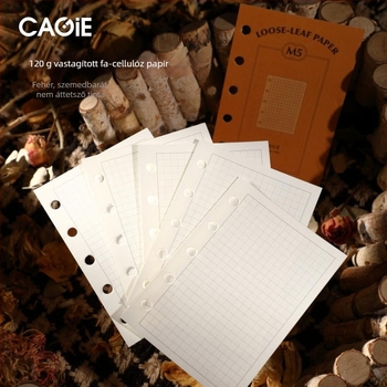CAGIE M5a6 Szabadlevél refill, A6, 50 oldal, Nyers fa cellulóz papír