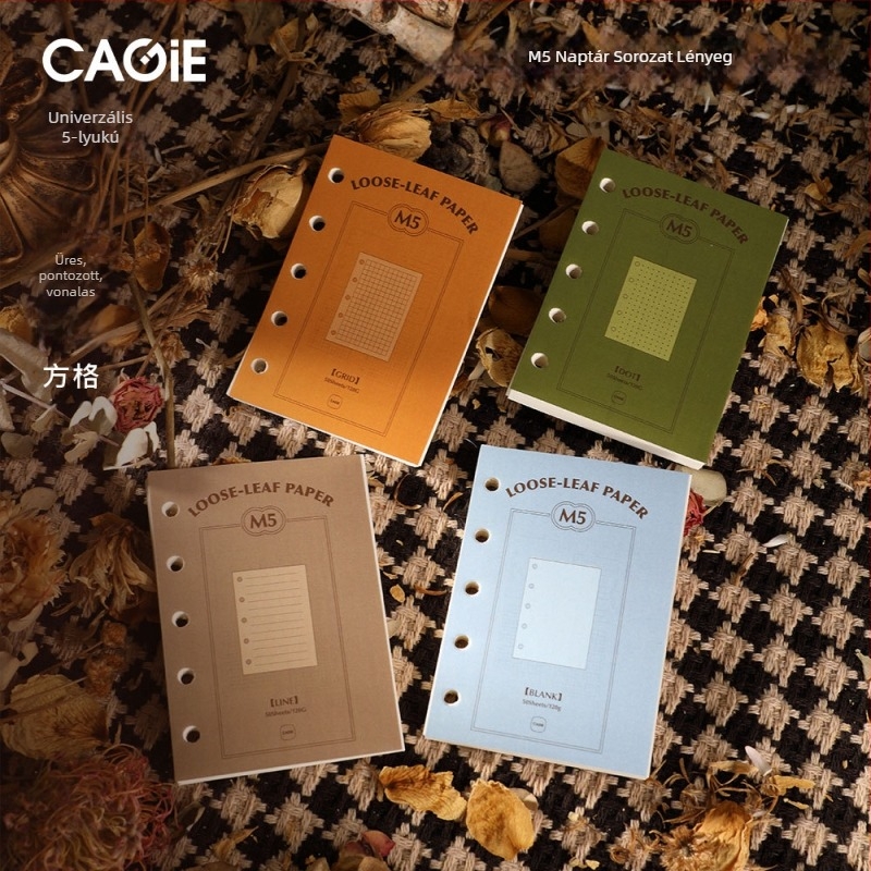 CAGIE M5a6 Szabadlevél refill, A6, 50 oldal, Nyers fa cellulóz papír