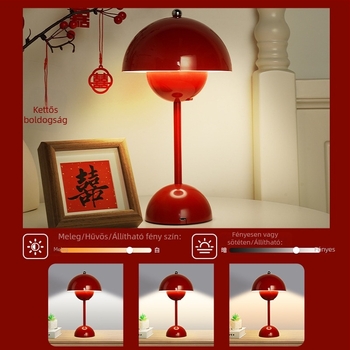 Gombás formájú asztali lámpa pár, érintéses kapcsolóval, max. 5W, feszültség ≤36V, éjszakai fény és tanulmányi lámpa