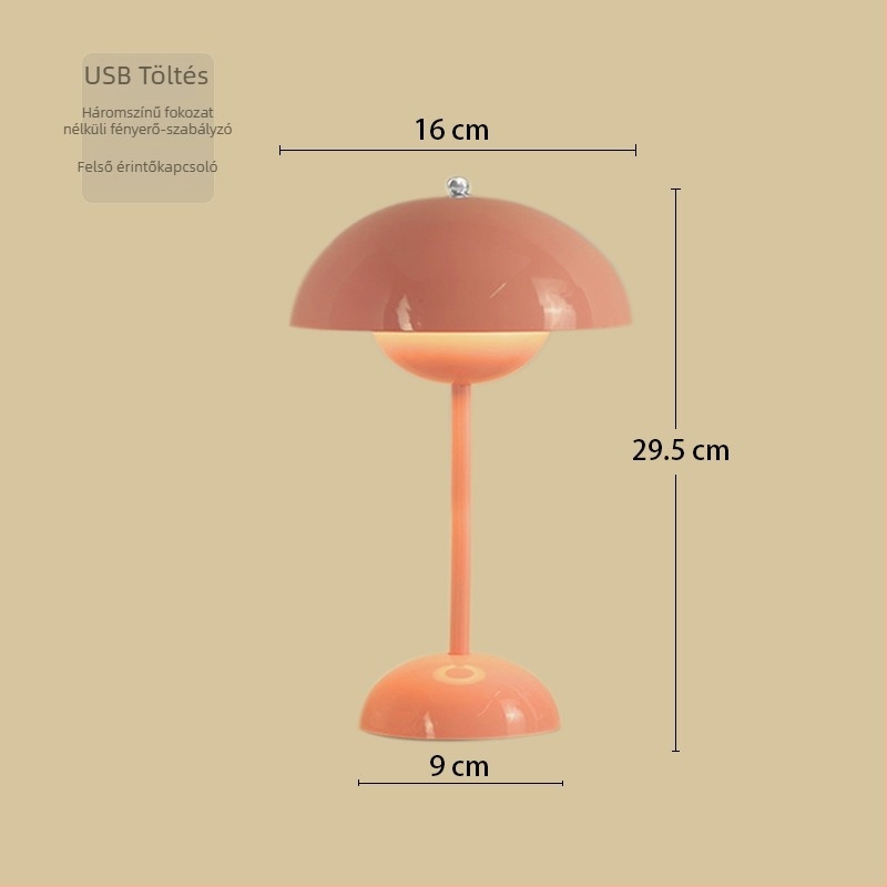Gombás formájú asztali lámpa pár, érintéses kapcsolóval, max. 5W, feszültség ≤36V, éjszakai fény és tanulmányi lámpa
