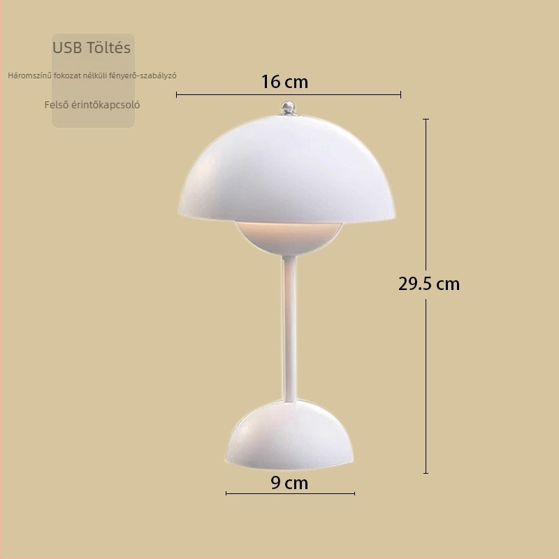 Gombás formájú asztali lámpa pár, érintéses kapcsolóval, max. 5W, feszültség ≤36V, éjszakai fény és tanulmányi lámpa