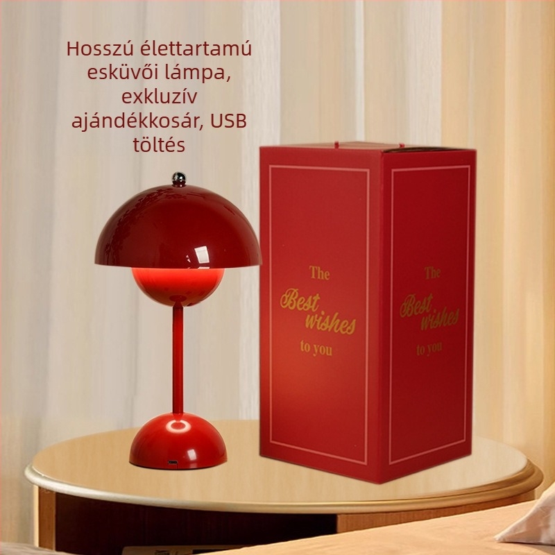 Gombás formájú asztali lámpa pár, érintéses kapcsolóval, max. 5W, feszültség ≤36V, éjszakai fény és tanulmányi lámpa