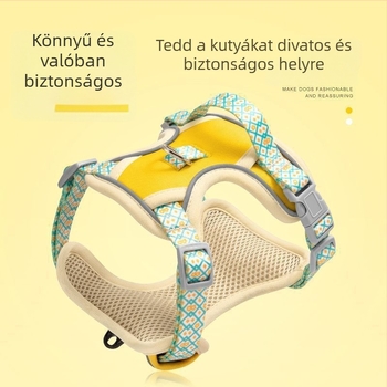 Kutyához való hát- és mellkasi hám, hátizsákszerű dizájnnal, állítható, szakadásálló és menekülésbiztos