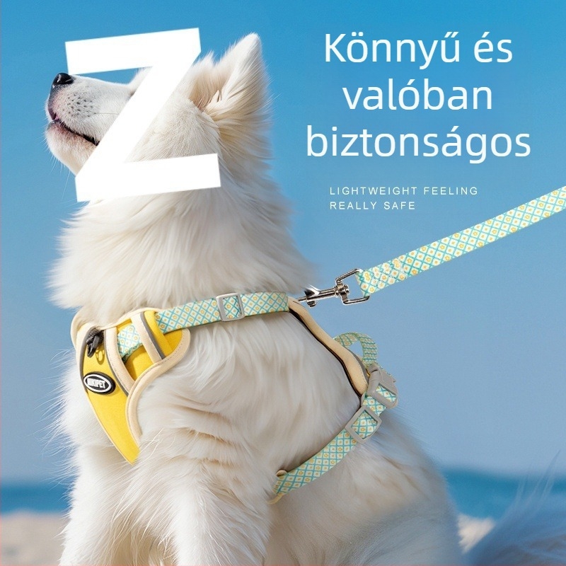 Kutyához való hát- és mellkasi hám, hátizsákszerű dizájnnal, állítható, szakadásálló és menekülésbiztos