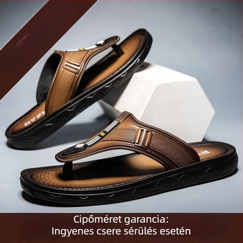 Férfi PVC papucsok, nyitott orrú, egypántos, injektált talpú, PVC felső