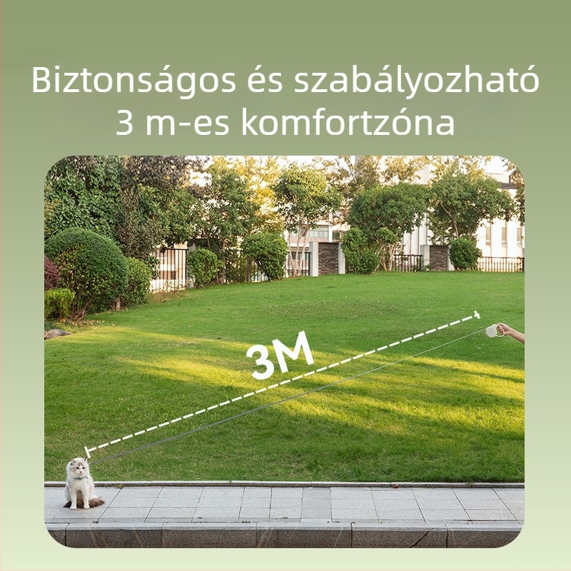 Automata visszahúzható kutyalánc, egyszínű, egyszerű dizájn kicsi és közepes méretű kutyáknak