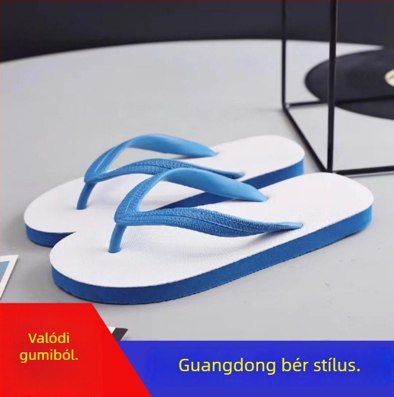 Férfi nyári gumis flip-flop, vastag talppal, kopásálló és csúszásmentes, otthoni és szabadtéri viseletre