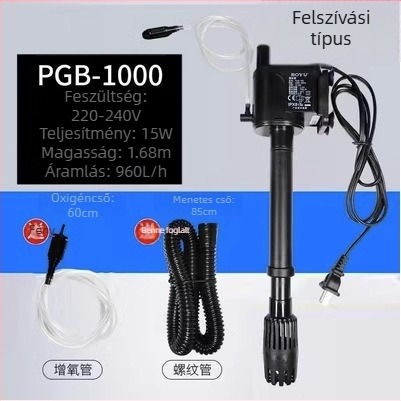Boyu búvárszivattyú akváriumhoz – három az egyben keringető szivattyú, PGB750/1000/1500, oxigénnel dúsítás és szűrés
