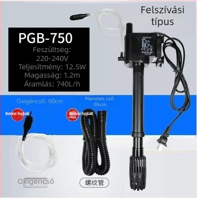 Boyu búvárszivattyú akváriumhoz – három az egyben keringető szivattyú, PGB750/1000/1500, oxigénnel dúsítás és szűrés