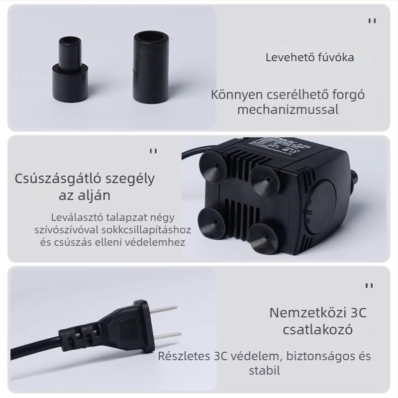Teknős akvárium hulladék-elválasztással és szűrő rendszerrel, 2,5 W vízszivattyú