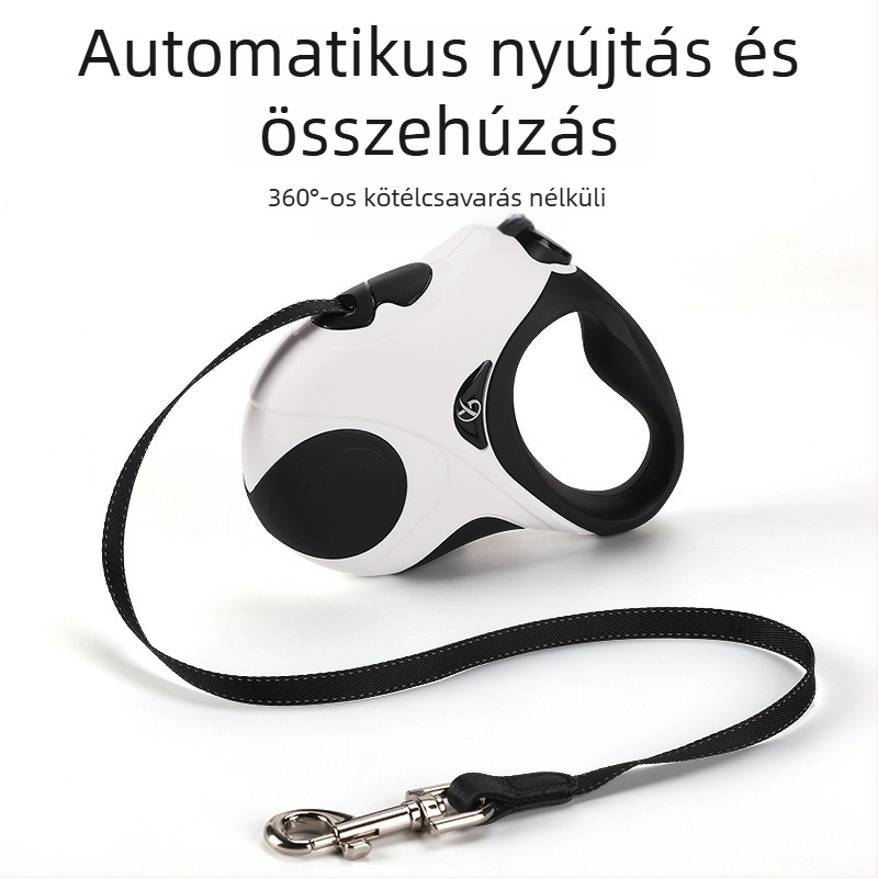 Kutyapóráz nyújtható – automata, műanyag vontatószalag