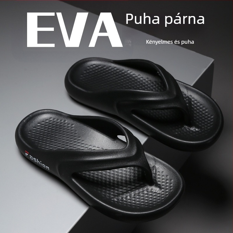 Férfiaknak készült vastag talpú flip-flop papucs, EVA felsőrész és EVA talp, csúszásmentes, nyár 2025