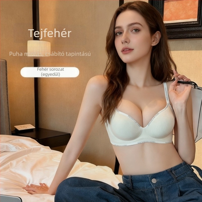 Sima Push-Up melltartó kismellű nőknek, 3/4 kosár, csont nélküli, testformázó