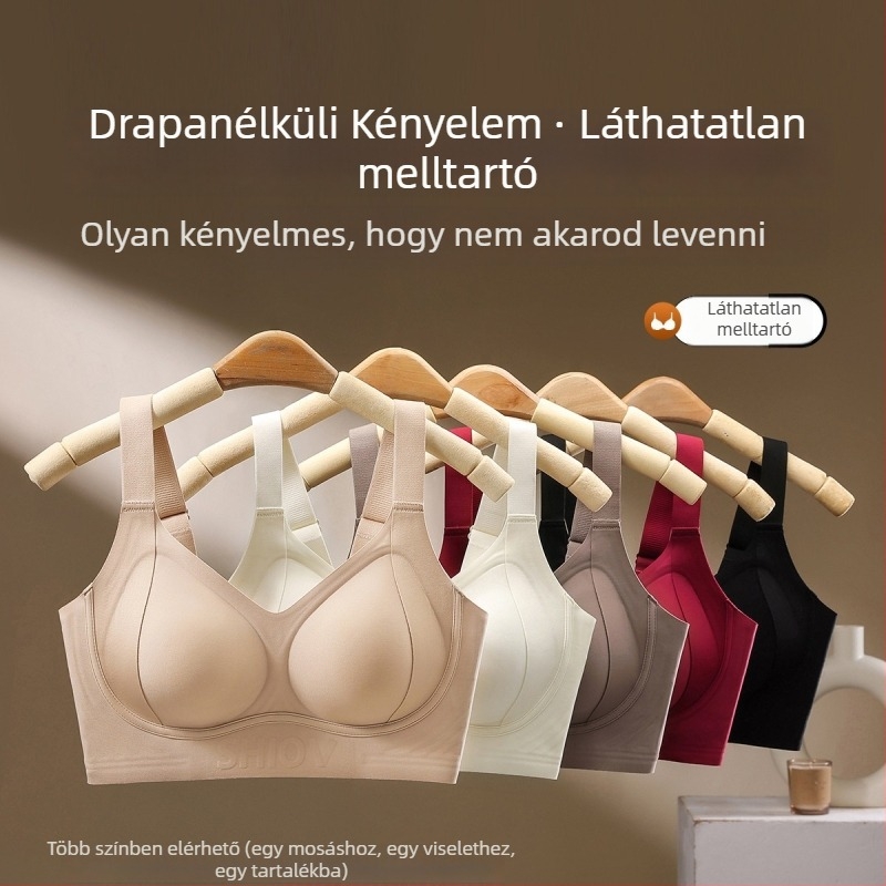 Sima push-up melltartó, vezeték nélküli, 3/4 kosár, vékony formázott kosár, hátul négy sor csat