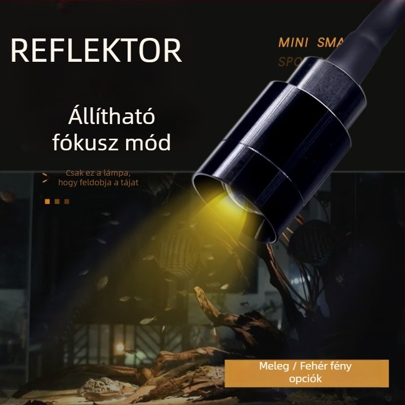 LED akváriumi spotlámpa zoom funkcióval – vízinövényekhez és teknősöknek