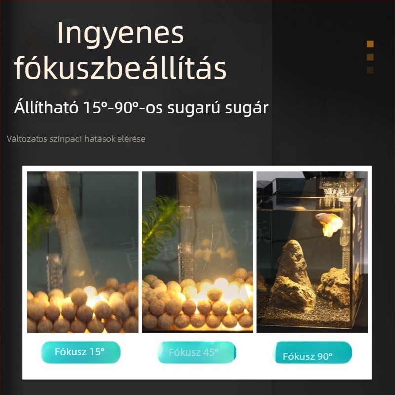 LED akváriumi spotlámpa zoom funkcióval – vízinövényekhez és teknősöknek