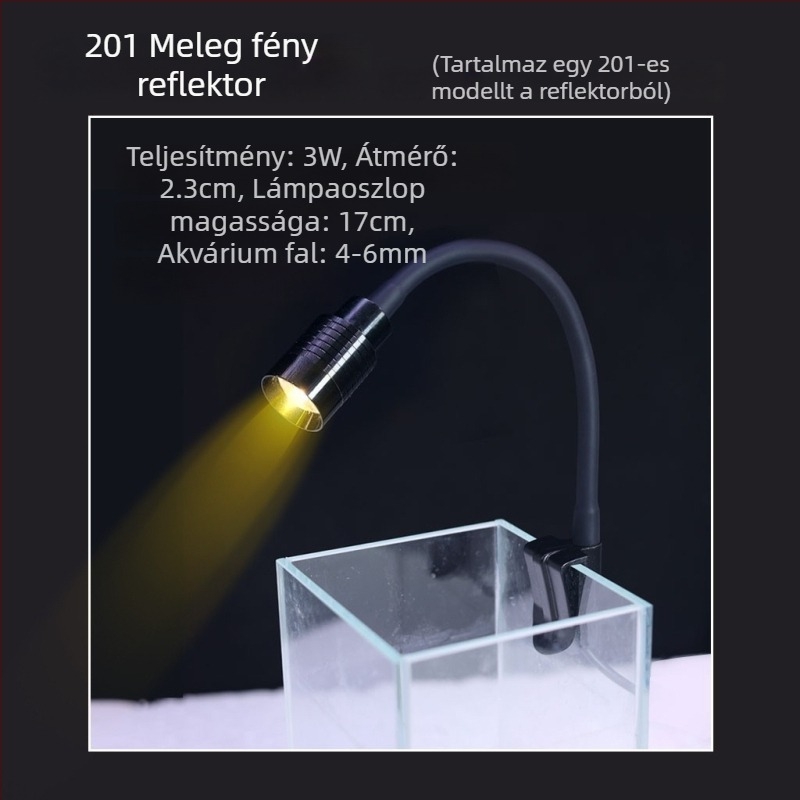 LED akváriumi spotlámpa zoom funkcióval – vízinövényekhez és teknősöknek