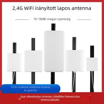 Irányított, síkpanéles WiFi antenna, nagy nyereséggel, 2.4 GHz, kültéri vízálló, alkalmas hálózati kártyákhoz, modulokhoz és routerekhez