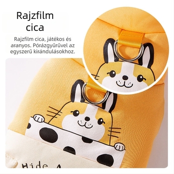 Rajzfilm mintás meleg bélelt kutya mellény, kis- és közepes méretűeknek, őszi–téli.
