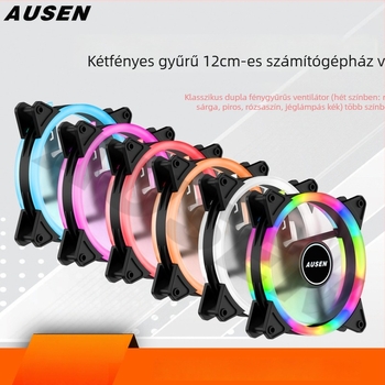 PC házventilátor, 4-tűs csatlakozó, hidraulikus csapágy, 1200 RPM, 23 dB, ABS anyag