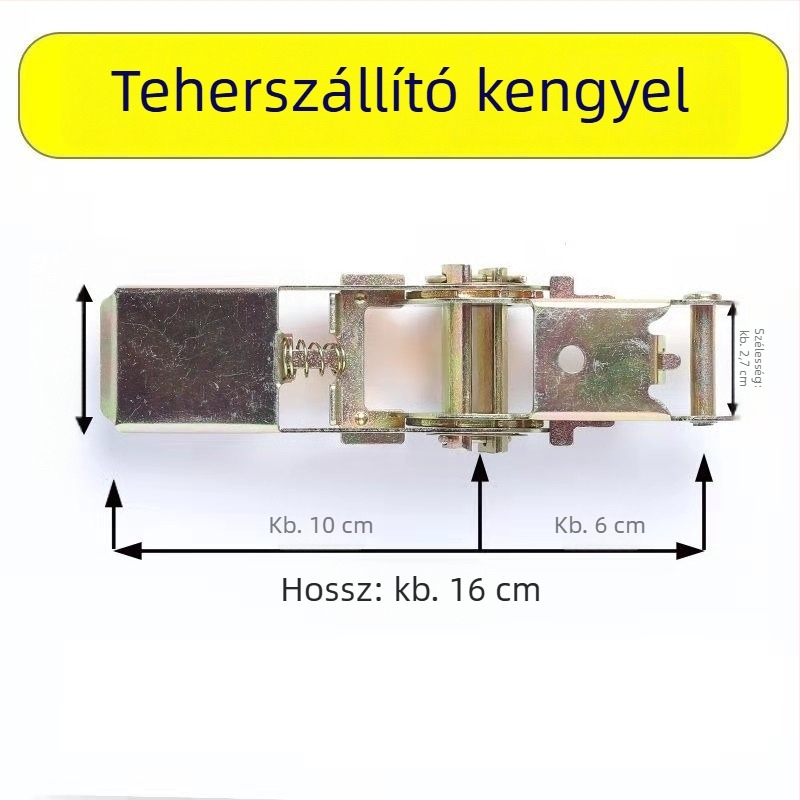 Szállítási heveder feszítő, ratchet mechanizmussal, szélesített és megvastagodott testtel