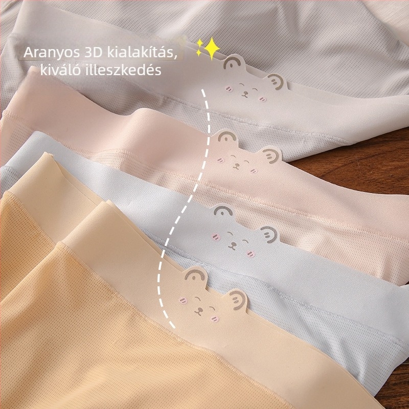 Terhes nők magas derekú bugyi, lélegző és seamless — Ice Silk nylon anyag, pamut bélésű intim rész