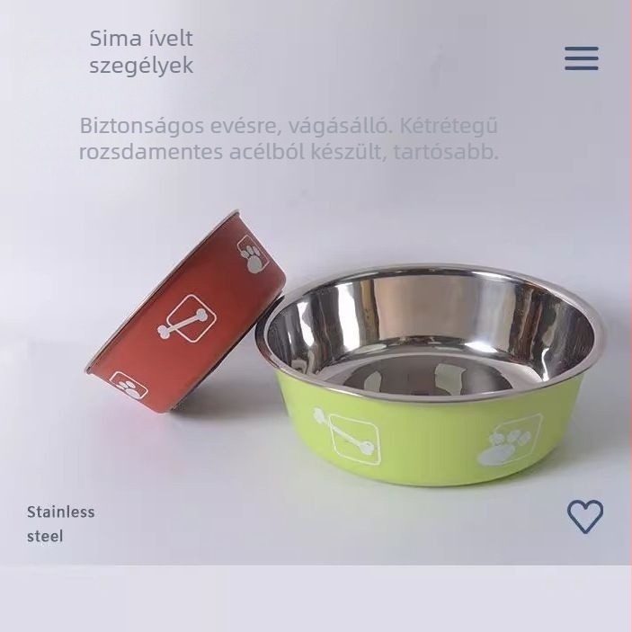 Kutyáknak készült etetőtál két rétegű kialakítással, anti-tip és csepegés elleni védelemmel